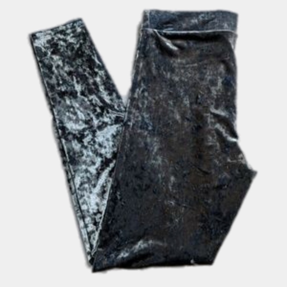 LC LAUREN CONRAD Women’s Gray Velvet Leggings - Picture 3 of 8